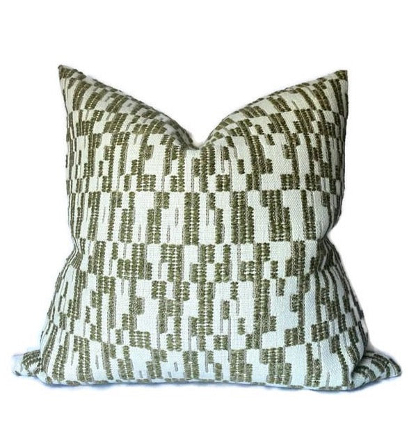 dekowe Saya Pillow Cover in Green Designer Pillows