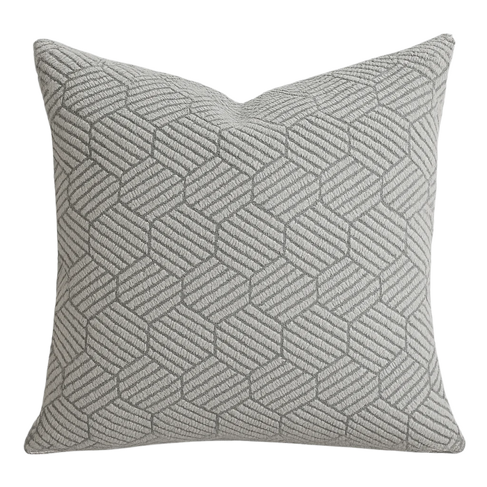 dekowe Schumacher Abaco Woven Pillow Cover in Grey