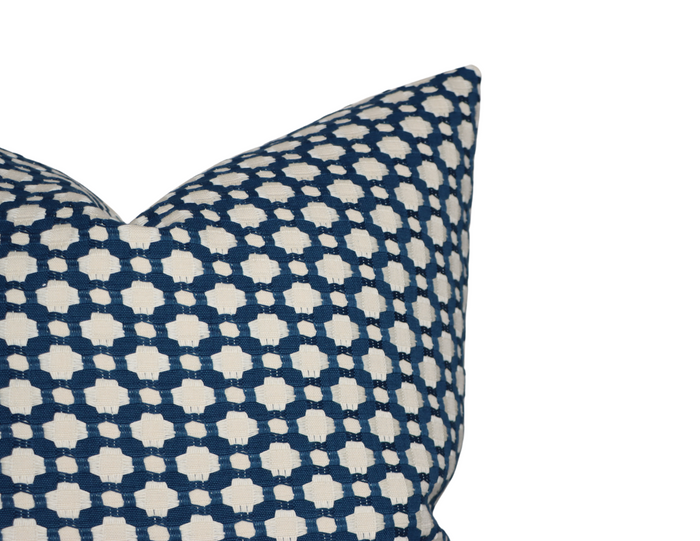 Dekowe Schumacher Betwixt Pillow Cover In Indigo