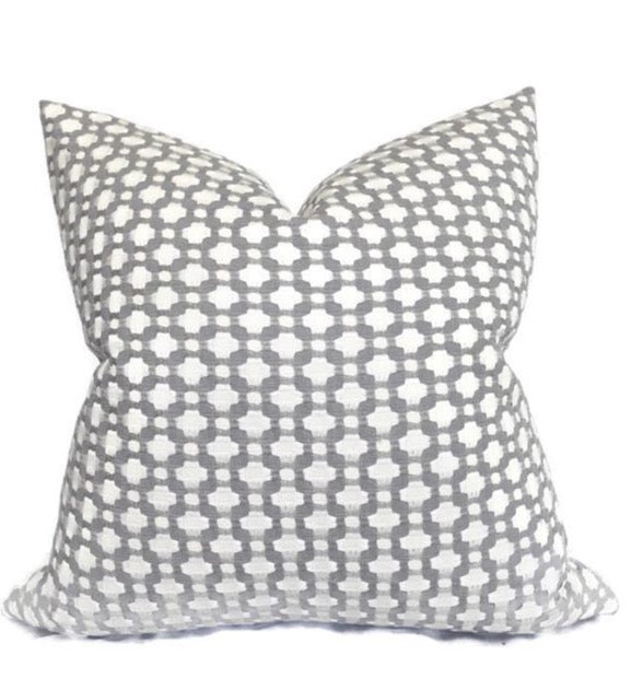 dekowe Schumacher Betwixt Pillow Cover in Zinc
