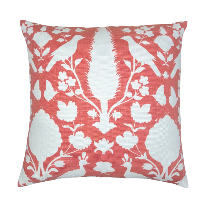 dekowe Schumacher Chenonceau Pillow Cover in Coral