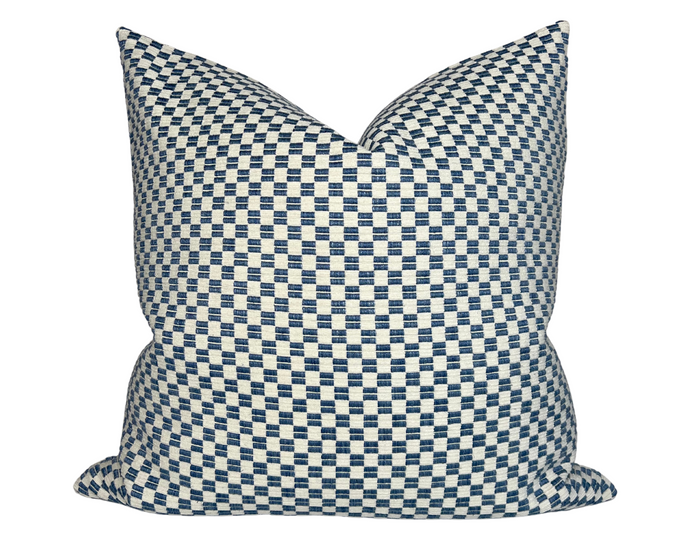dekowe Schumacher Elkhart Pillow Cover in Blue