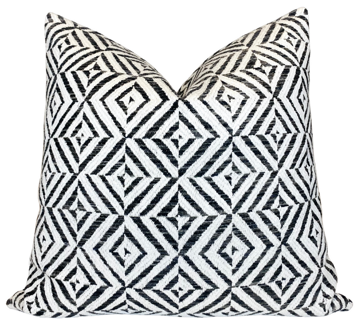dekowe Schumacher Jubilee Pillow Cover in Charcoal