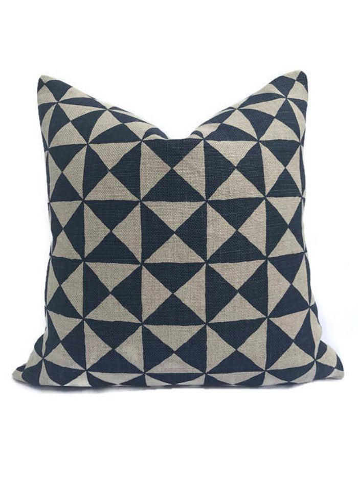 Dekowe Schumacher Nuba Pillow Cover In Indigo Blue