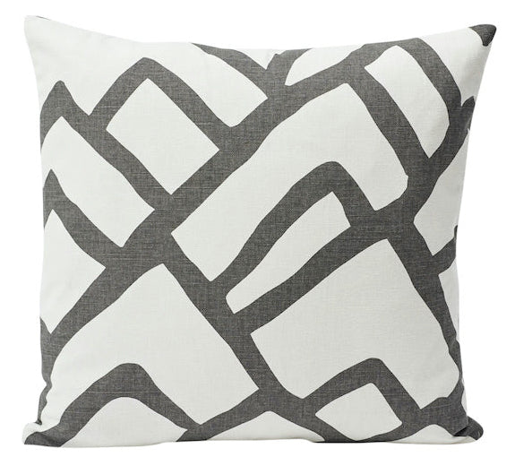 dekowe Schumacher Zimba Pillow Cover in Charcoal
