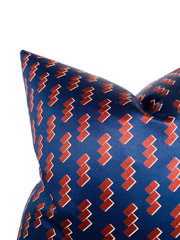 Dekowe Shono Pillow Cover In Blue Designer Pillows