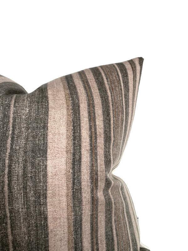 Dekowe Striped Pillow Cover In Slate