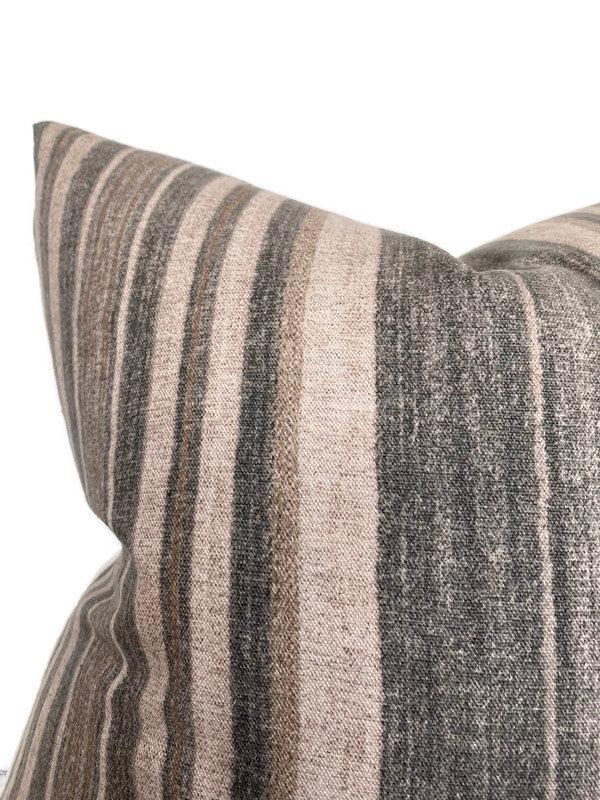 Dekowe Striped Pillow Cover In Slate