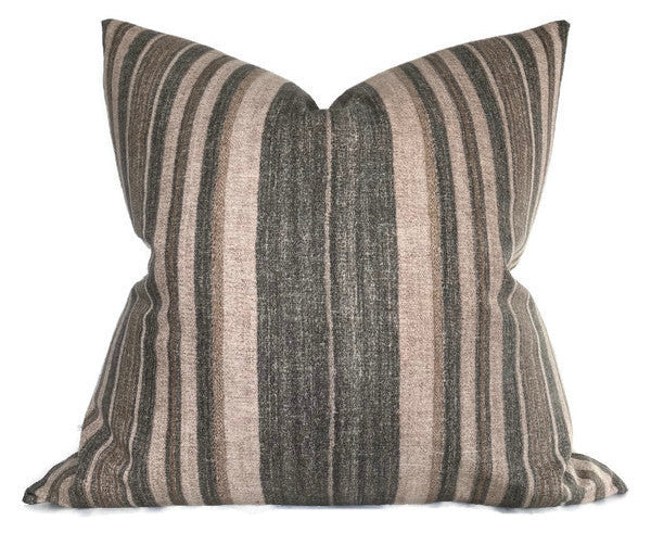 dekowe Striped Pillow Cover in Slate