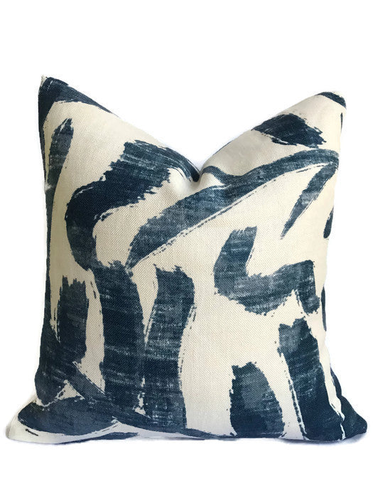 Dekowe Suave Pillow Cover In Blue Designer Pillows