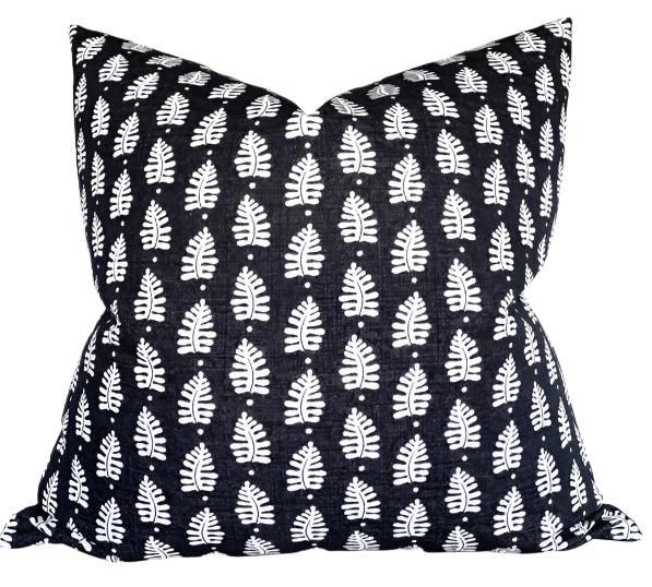 dekowe Thibaut Ferndale Pillow Cover in Black