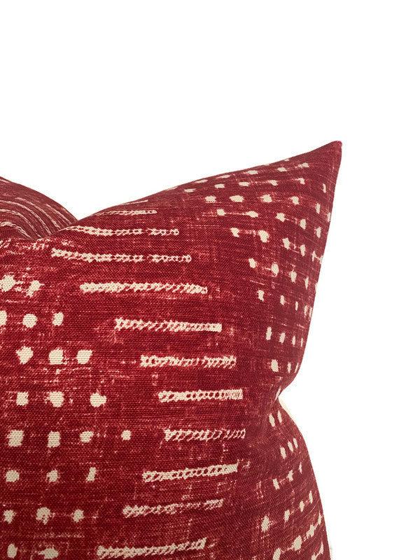 Dekowe Thibaut Mali Pillow Cover In Red