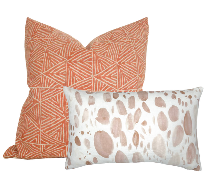 Dekowe Thibaut Mombasa Pillow Cover In Cinnamon