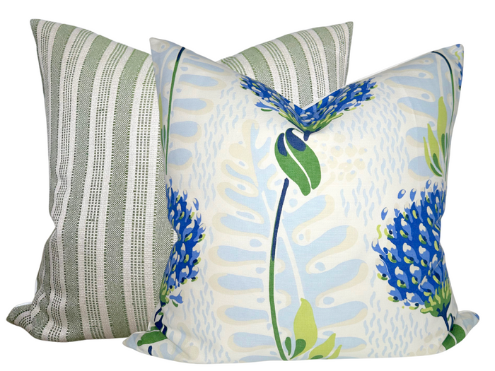 Dekowe Thibaut Tiverton Pillow Cover In Blue