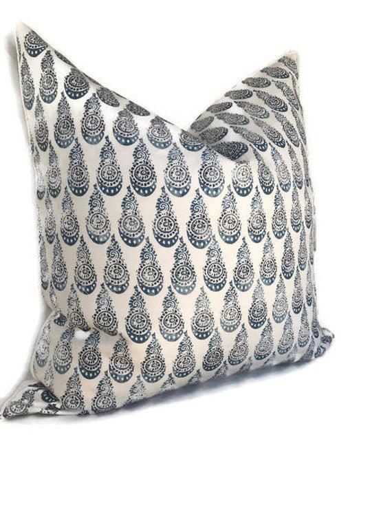 Dekowe Tiba Pillow Cover In Blue Designer Pillows