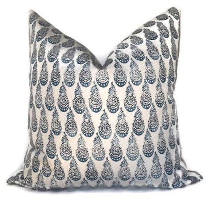 dekowe Tiba Pillow Cover in Blue Designer Pillows