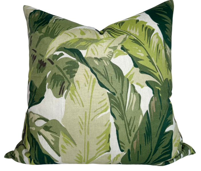 dekowe Travelers Palm Pillow Cover in Sage