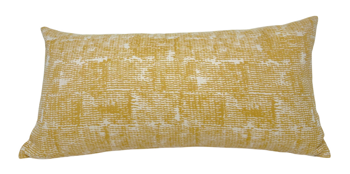 Dekowe Tribal Batik Pillow Cover In Mustard