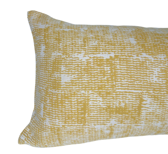 Dekowe Tribal Batik Pillow Cover In Mustard