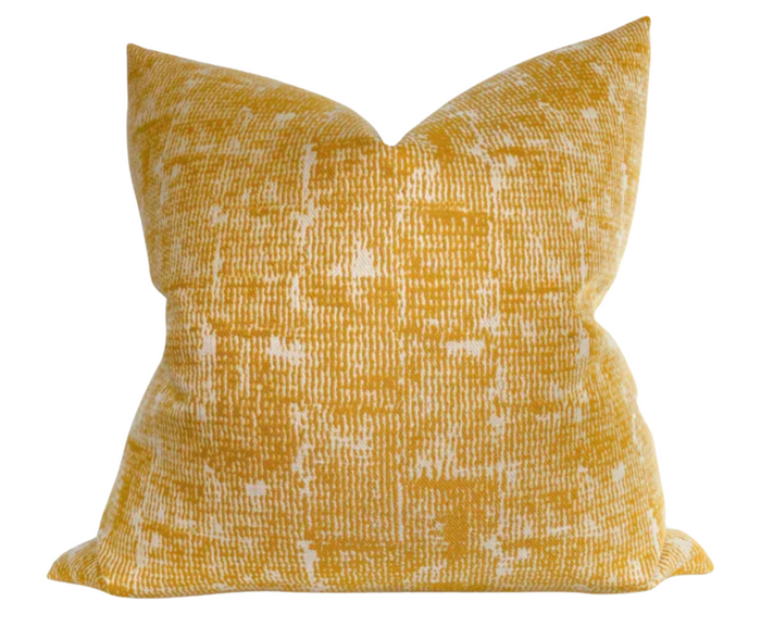 dekowe Tribal Batik Pillow Cover in Mustard