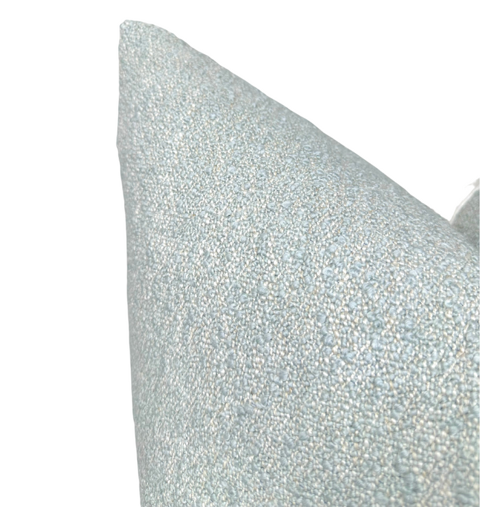 Dekowe Vail Boucle Pillow Cover In Blue
