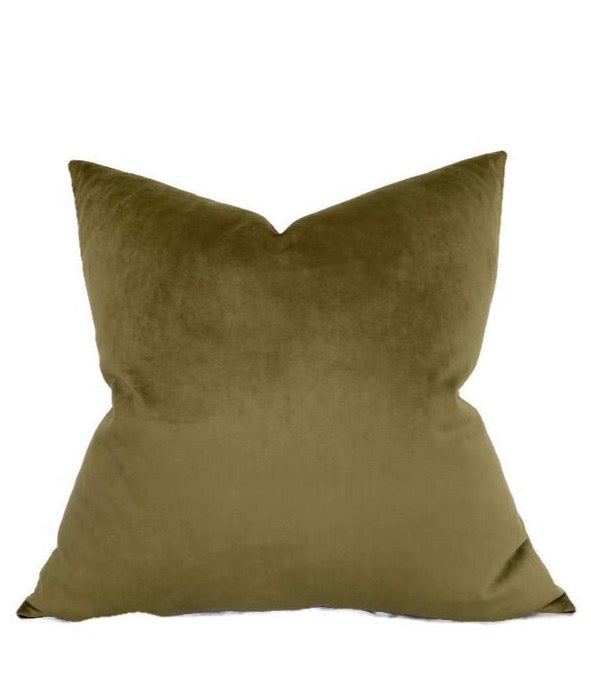 dekowe Velvet Pillow Cover in Olive