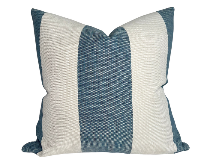 dekowe Vintage Striped Pillow Cover in Lagoon