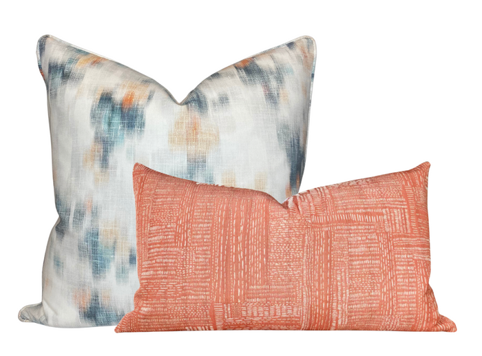 Dekowe Wild Garden Pillow Cover In Mandarin