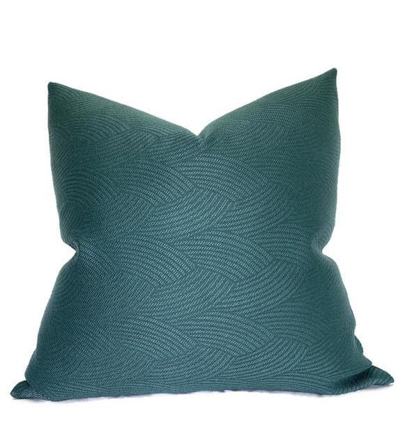 dekowe Woven Pillow Cover in Teal