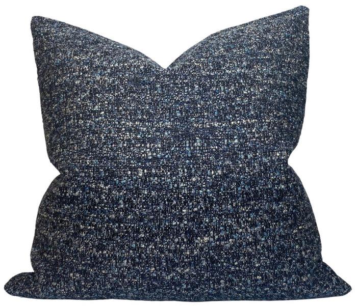 dekowe Zanzibar Tweed Pillow Cover in Indigo