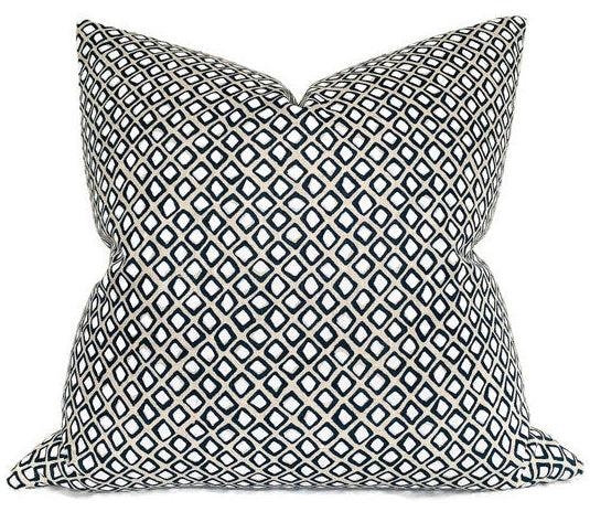 dekowe Diamond Buti Pillow Cover in Chalk Walter G Textiles