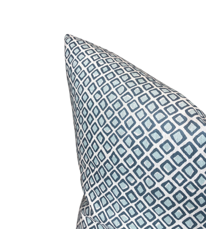 Dekowe Diamond Buti Pillow Cover In Light Blue Walter G Textiles
