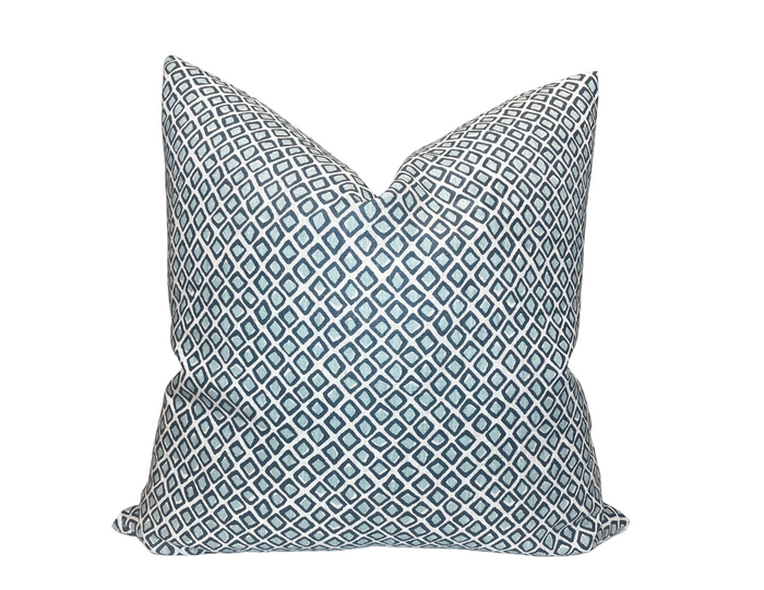dekowe Diamond Buti Pillow Cover in Light Blue Walter G Textiles