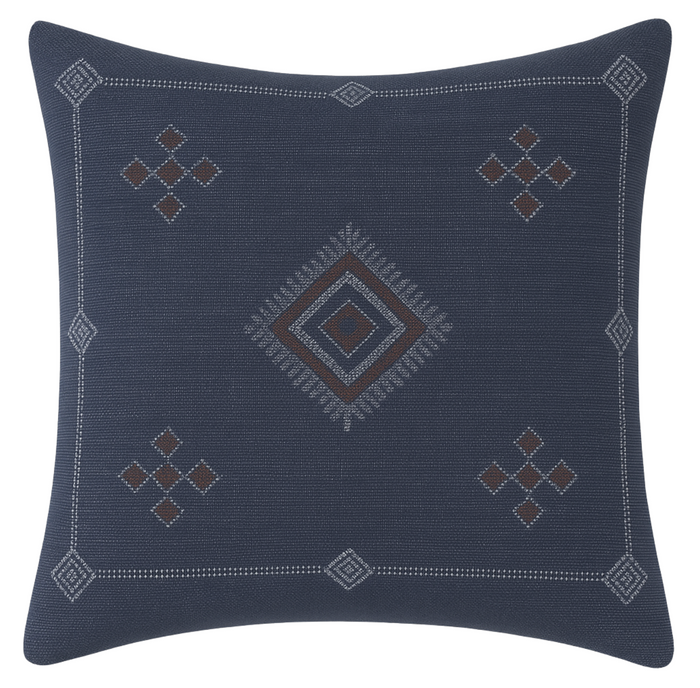 dekowe Diamond Woven Pillow Cover in Navy Indoor Outdoor Pillow