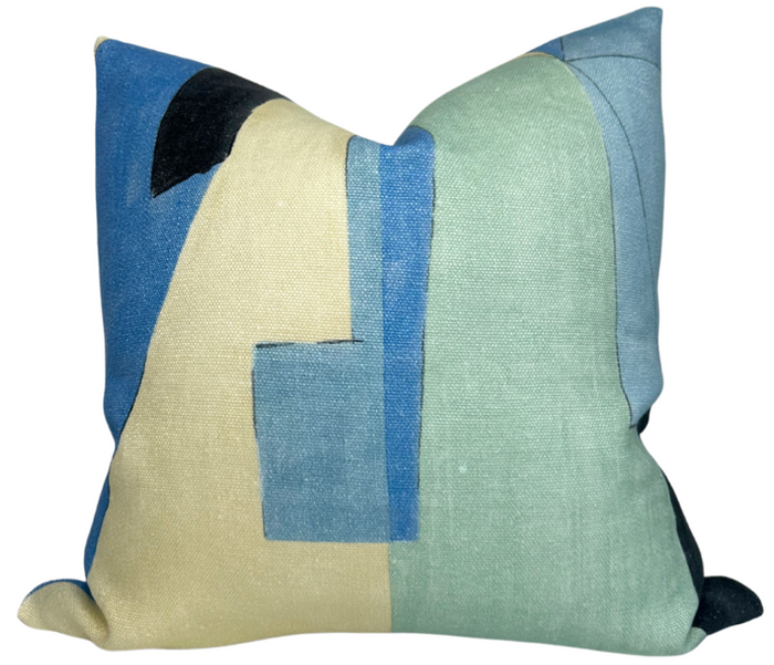 dekowe District Pillow Cover in Cobalt Kelly Wearstler Textiles