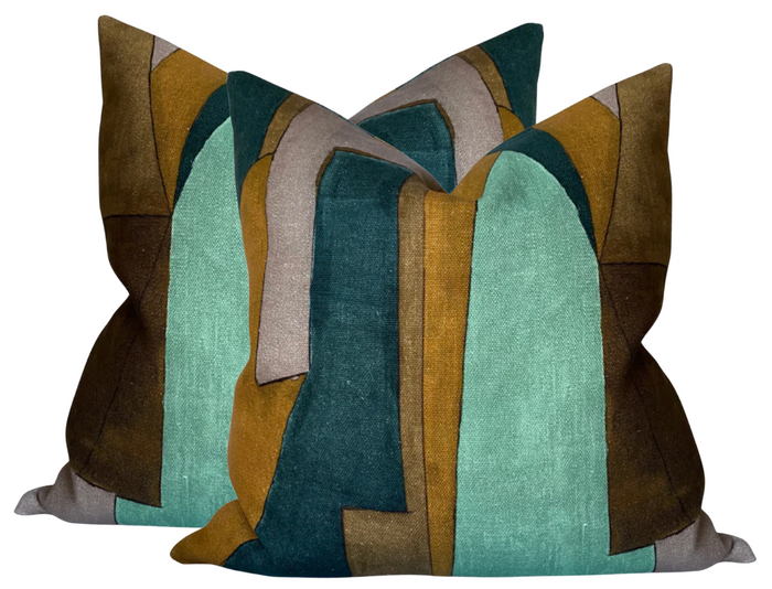 Dekowe District Pillow Cover In Tobacco Kelly Wearstler Textiles