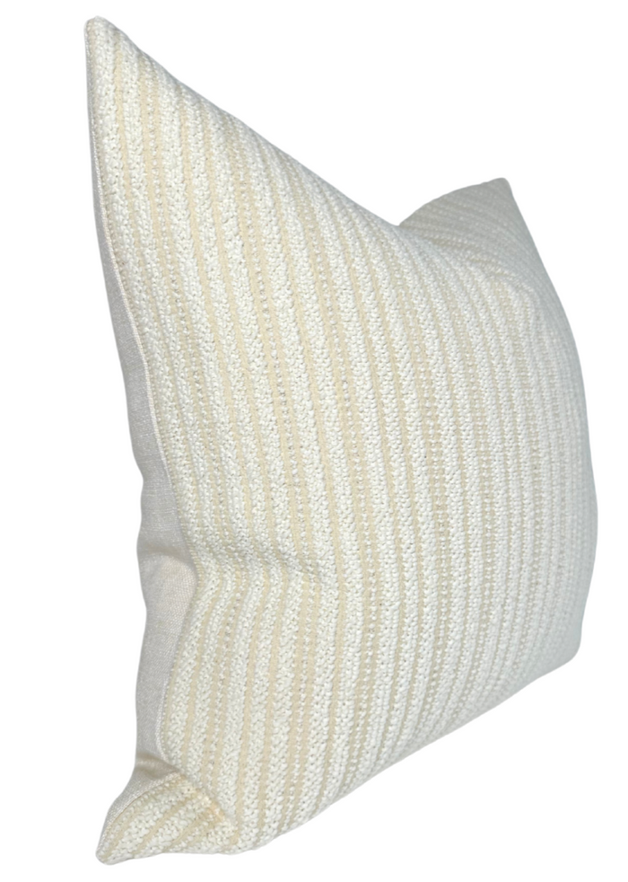 Dekowe Divide Woven Pillow Cover In Ecru Christopher Farr Textiles