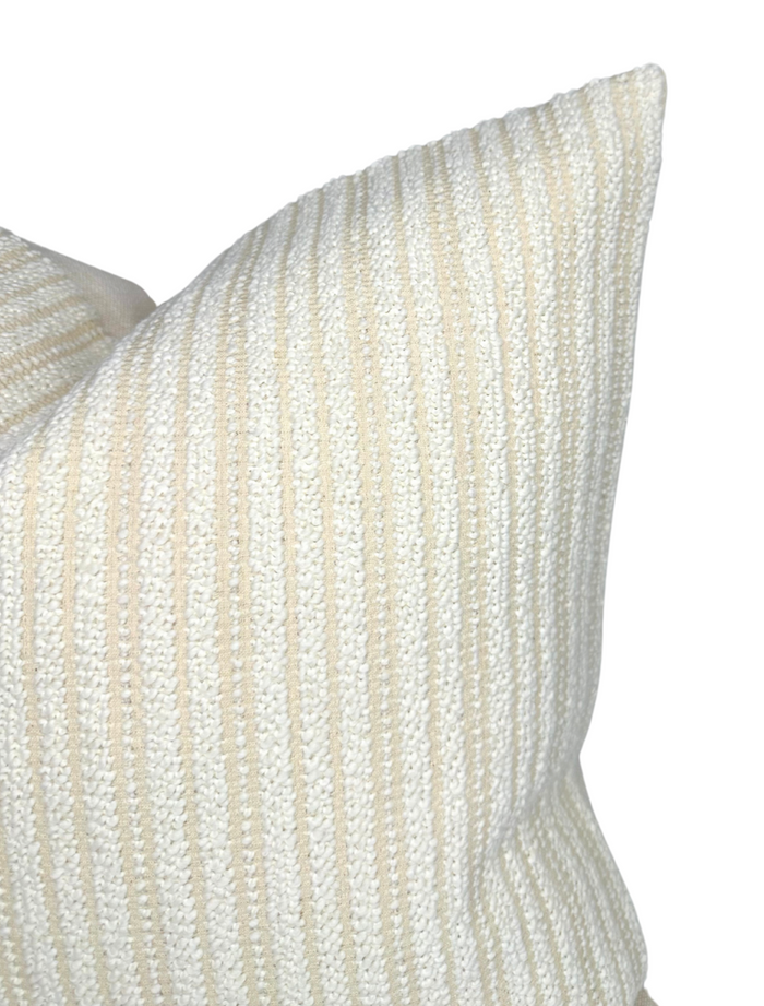 Dekowe Divide Woven Pillow Cover In Ecru Christopher Farr Textiles