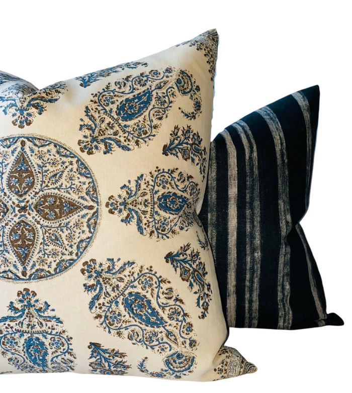 Dekowe Drift Pillow Cover In Indigo McLaurin + Piercy Textiles