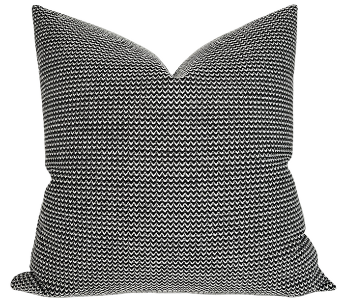 dekowe Ellis Pillow Cover in Black Schumacher Textiles