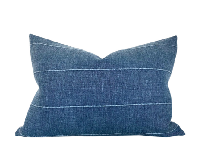 dekowe Faso Pillow Cover in Baleen Blue Rose Tarlow Textiles