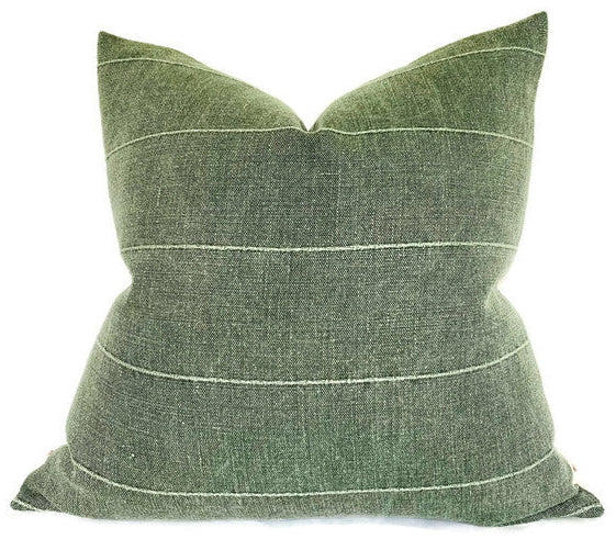 dekowe Faso Pillow Cover in Drake Green Rose Tarlow Textiles