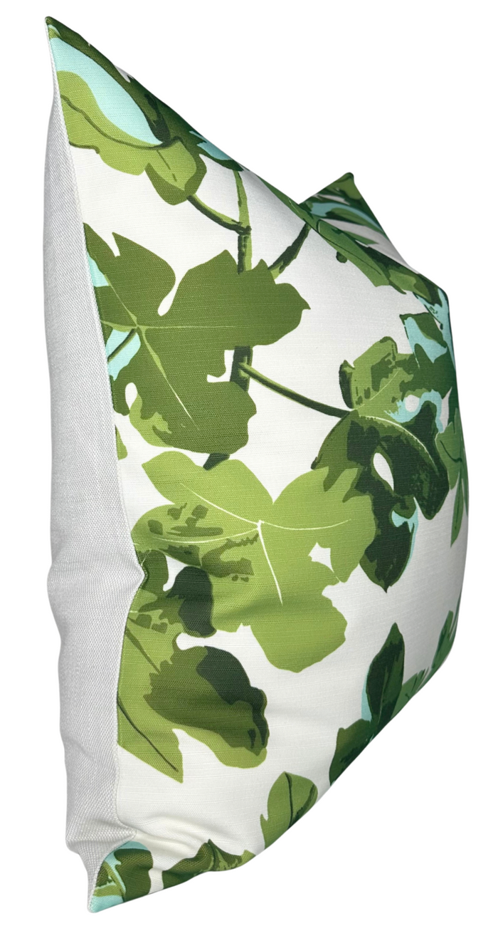 Dekowe Fig Leaf Pillow Cover In Original On White Indoor Outdoor Pillows Peter Dunham Textiles