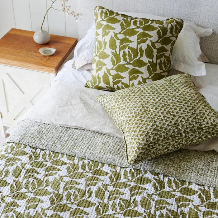 Dekowe Flores Pillow Cover In Moss Green Walter G Pillows Decorative Throw Pillows