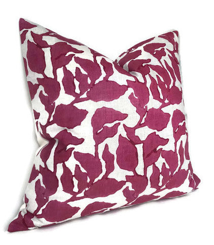 Dekowe Flores Pillow Cover In Sangria Walter G Pillows Decorative Throw Pillows