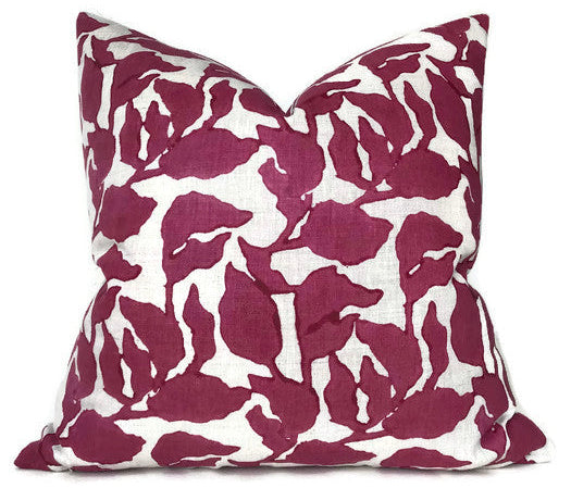 dekowe Flores Pillow Cover in Sangria Walter G Pillows Decorative Throw Pillows