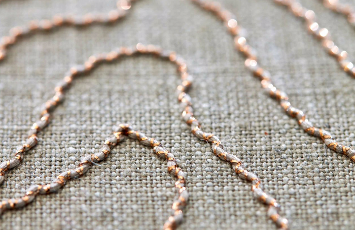 Dekowe Formation Embroidered Pillow Cover In Oyster