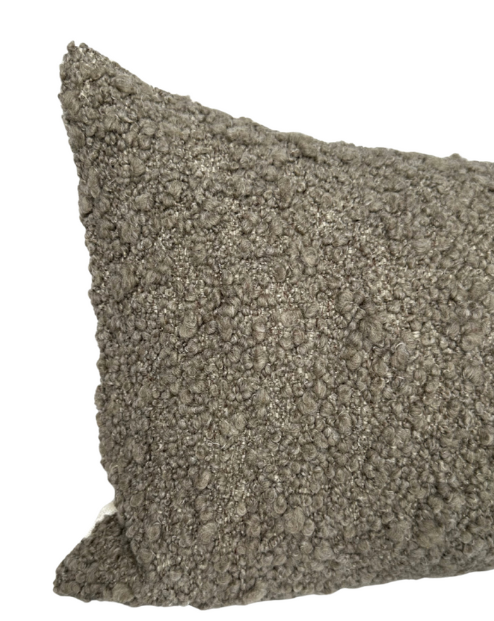 Dekowe GILA Boucle Pillow Cover In Brown Larsen Textiles