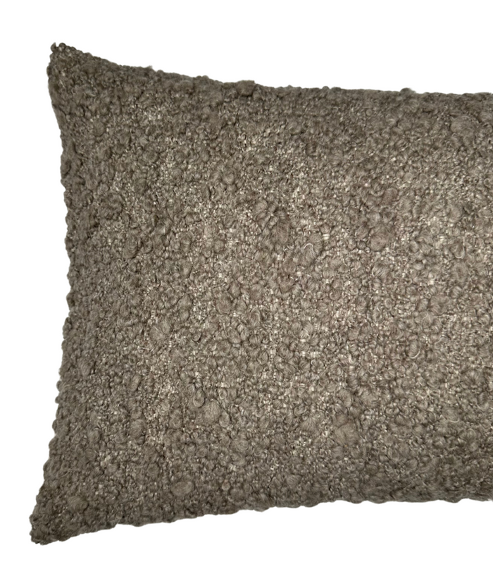 Dekowe GILA Boucle Pillow Cover In Brown Larsen Textiles