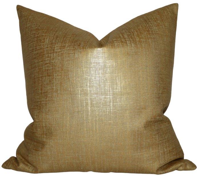 dekowe Gold Metallic Pillow Cover Designer Throw Pillows